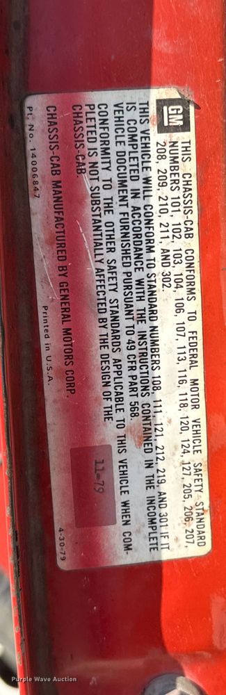 image for item EU2042 1980 Chevrolet C30 flatbed pickup truck