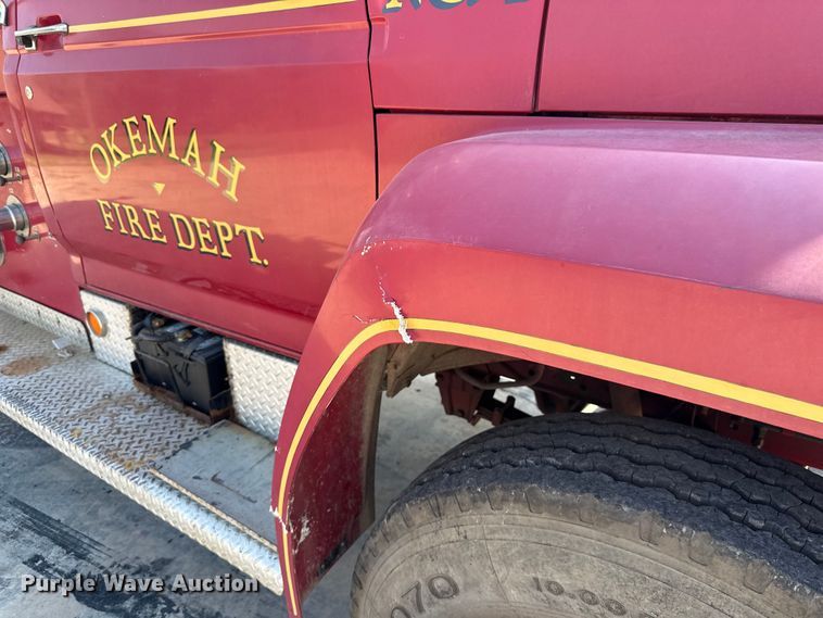 image for item EU2053 1985 Ford F827 pumper fire truck