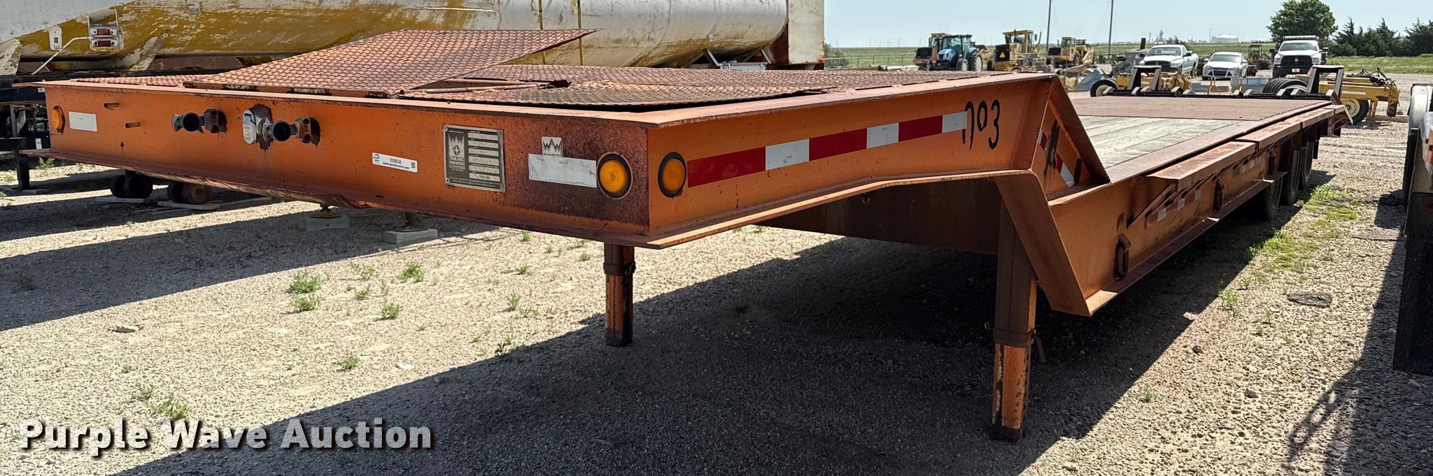 1987 Trail King TK80-4560 drop deck equipment trailer in