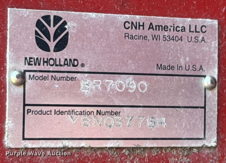 image for item DK0002 2008 New Holland BR7090 round baler