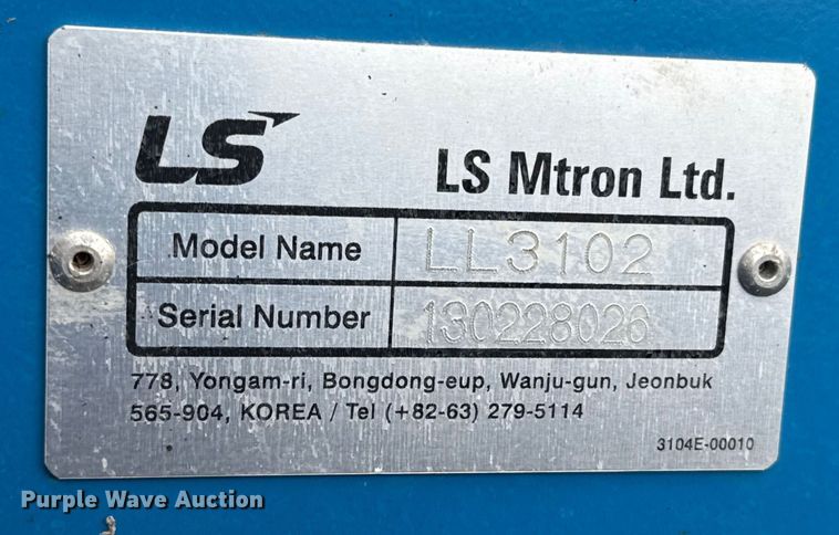 image for item DX5703 2014 LS G3033 MFWD tractor