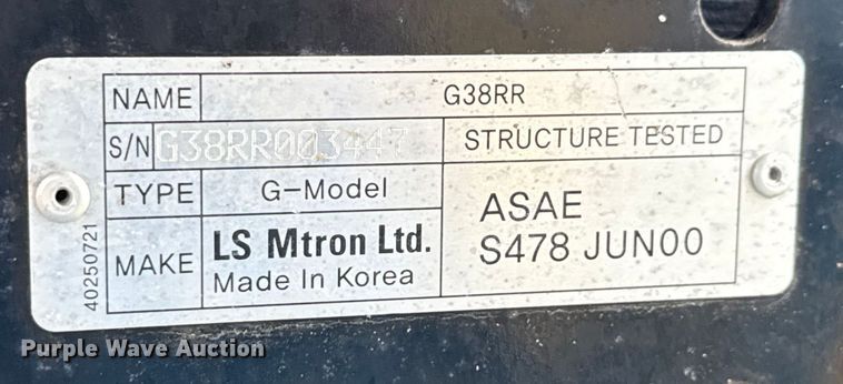 image for item DX5703 2014 LS G3033 MFWD tractor