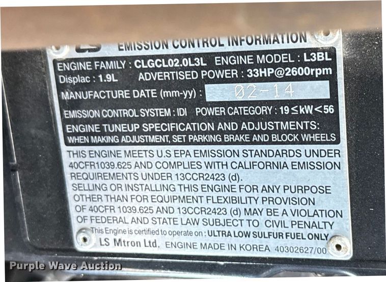 image for item DX5703 2014 LS G3033 MFWD tractor