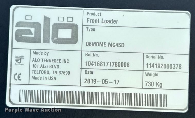 image for item DZ8867 2019 ALO Quicke Q6M loader