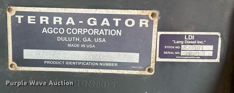 image for item ED4444 2016 AGCO Terragator 8400B spreader