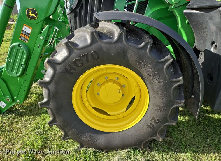 image for item EN8313 2022 John Deere 6120M MFWD tractor