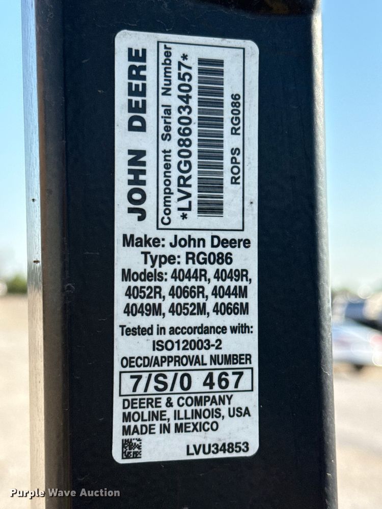 image for item YA0852 2023 John Deere 4066M MFWD tractor