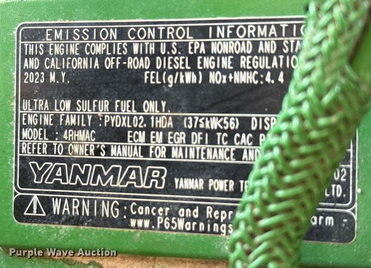 image for item YA0852 2023 John Deere 4066M MFWD tractor