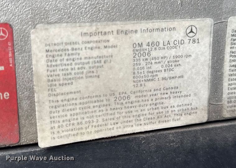 image for item DJ9696 2007 Freightliner M2 semi truck