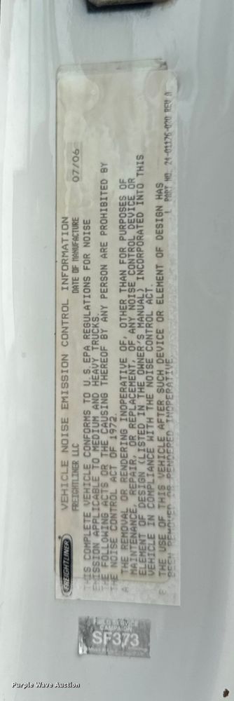 image for item DJ9696 2007 Freightliner M2 semi truck