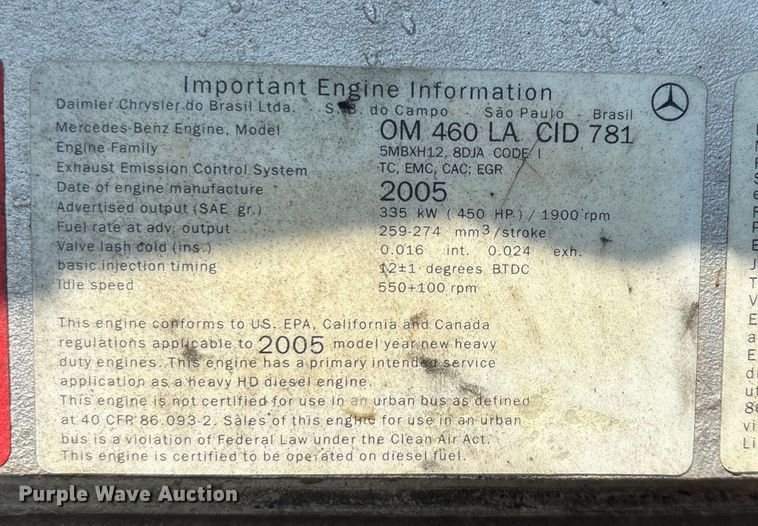 image for item DU1257 2006 Freightliner Classic  semi truck