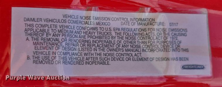 image for item DU7955 2018 Freightliner Cascadia semi truck