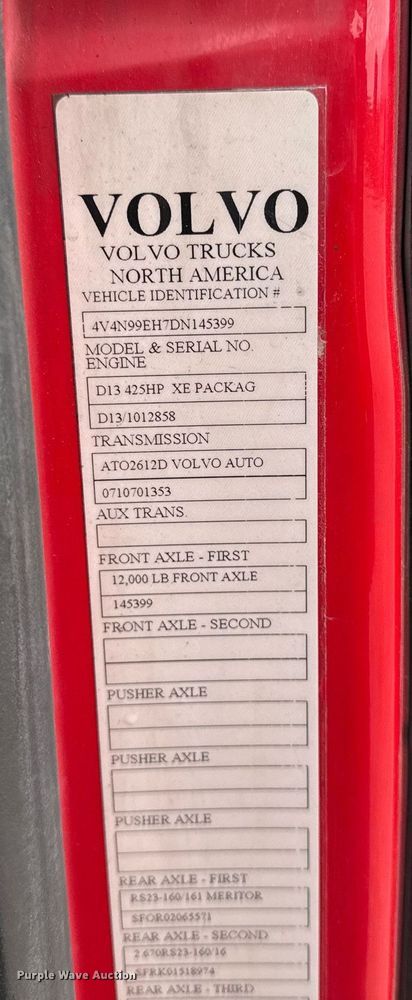 image for item DV2691 2013 Volvo Truck VNL semi truck