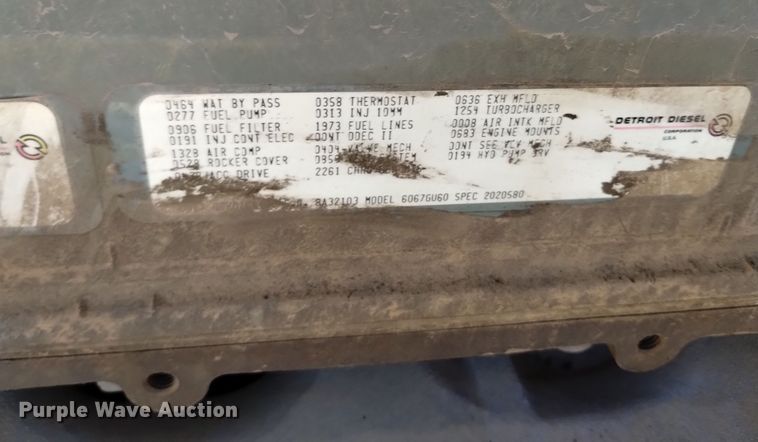 image for item DV6502 1993 Oshkosh  HB-2518B snow blower truck