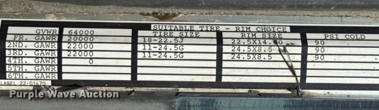 image for item DW3462 1995 Peterbilt 357 truck cab and chassis