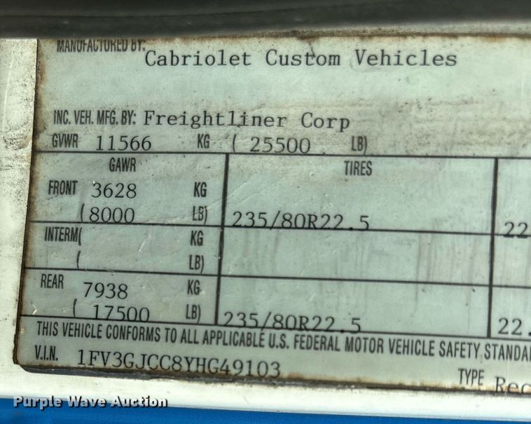 image for item DW7241 2000 Freightliner FL60 semi truck