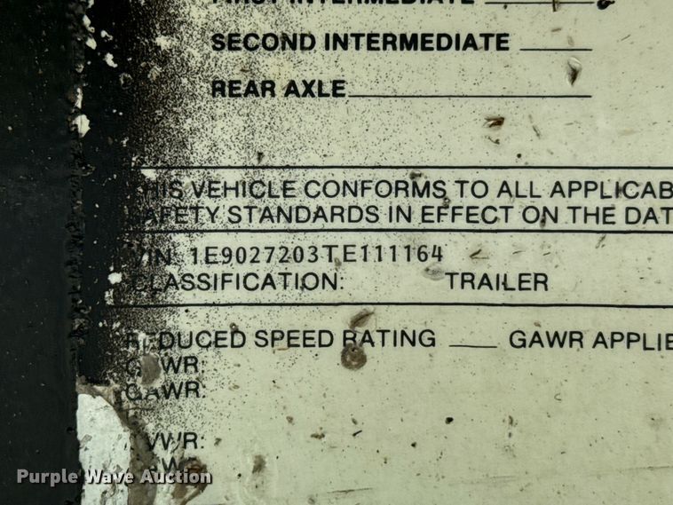 image for item DZ8871 1996 Etnyre RGM25TD-T1 lowboy equipment trailer