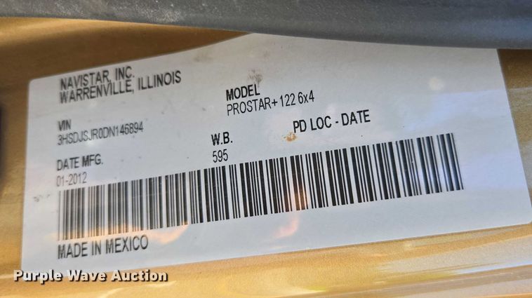 image for item EC1102 2013 International LF687 semi truck