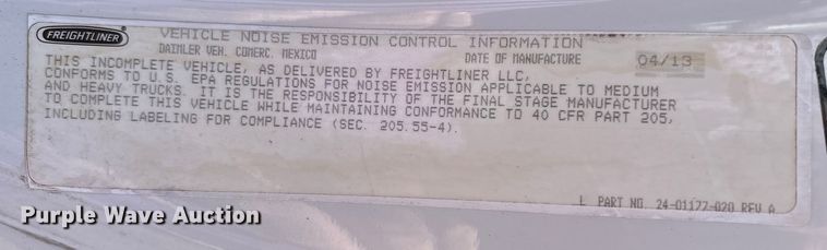 image for item EC4377 2014 Freightliner Business Class M2 refrigerated truck