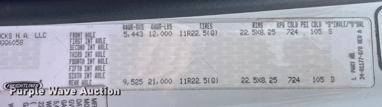 image for item EC4380 2015 Freightliner Business Class M2 truck cab and chassis