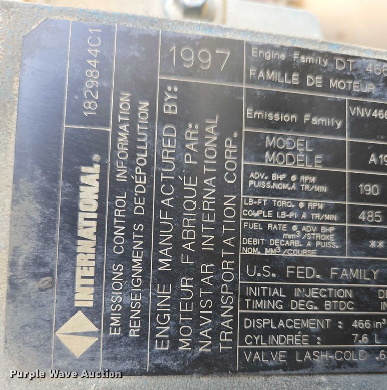 image for item ED2176 1998 International 4700 flatbed truck