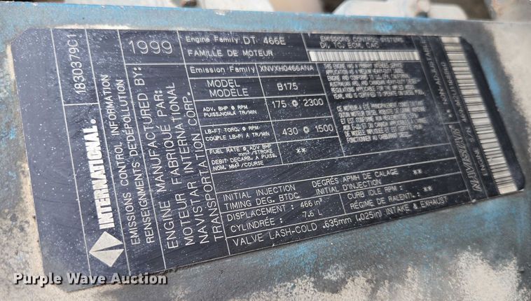 image for item ED2177 2000 International 4700 flatbed truck