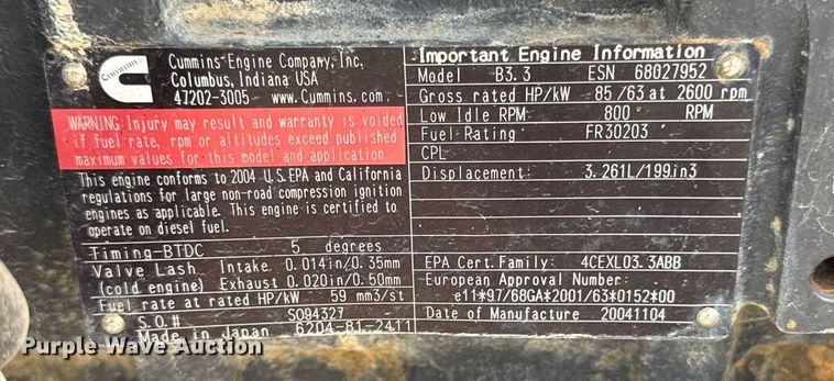 image for item ED4359 Cummins B3.3 engine