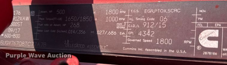 image for item ED5805 2018 Peterbilt 389 semi truck