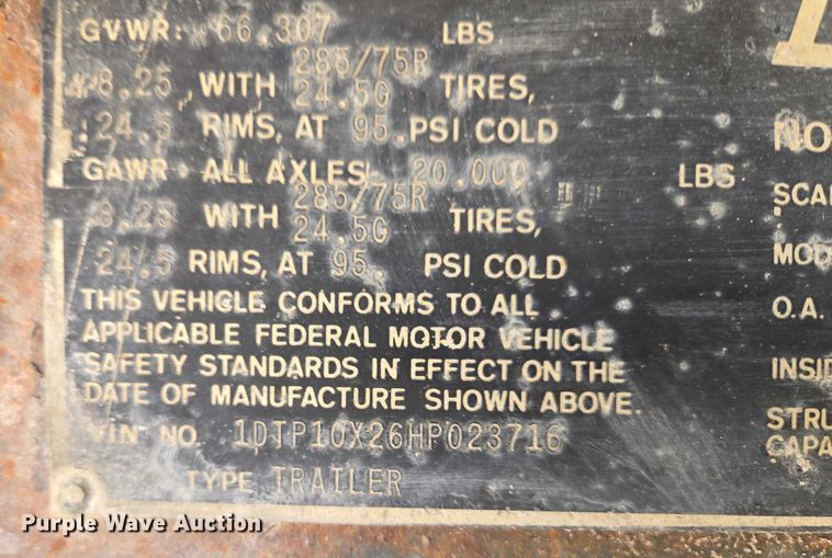 image for item EF1929 1987 Dorsey Trailer, Inc flatbed trailer