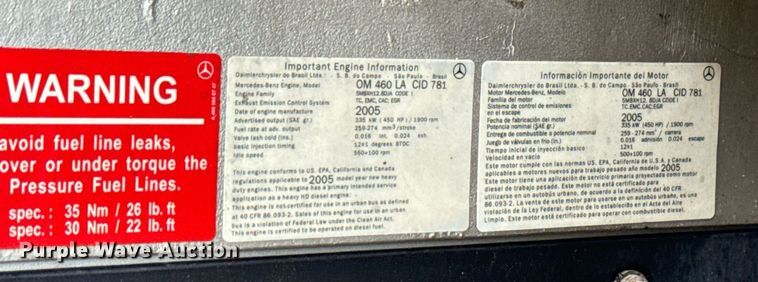 image for item EG6027 2007 Sterling A9500 Series semi truck