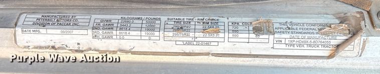 image for item EM0510 2008 Peterbilt 386 semi truck