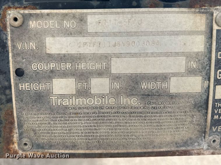 image for item ER2208 1997 Trailermobile flatbed trailer