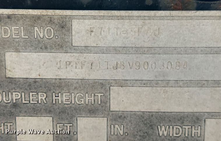 image for item ER2208 1997 Trailermobile flatbed trailer