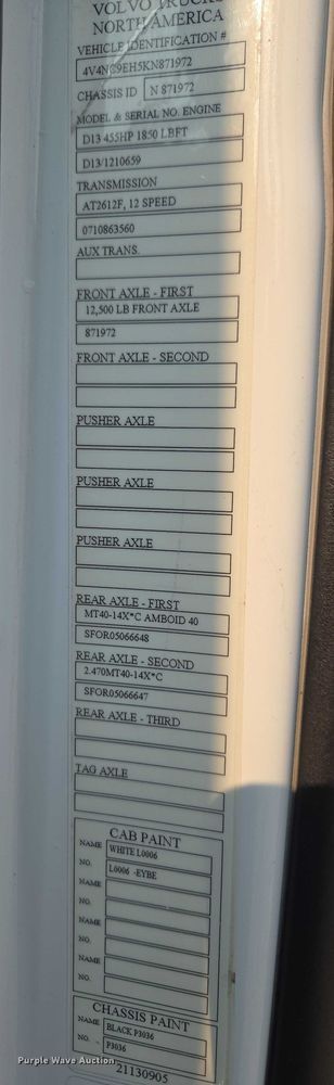 image for item EU3536 2019 Volvo Truck VNL semi truck