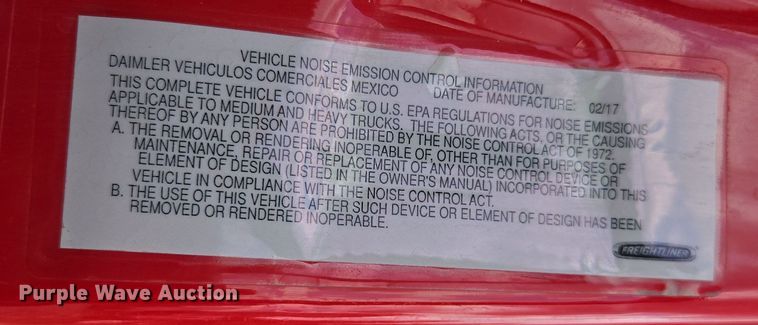 image for item FB9457 2018 Freightliner Cascadia semi truck