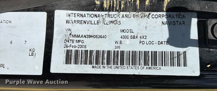 image for item ND9770 2009 International 4300 SBA hydro jetter truck