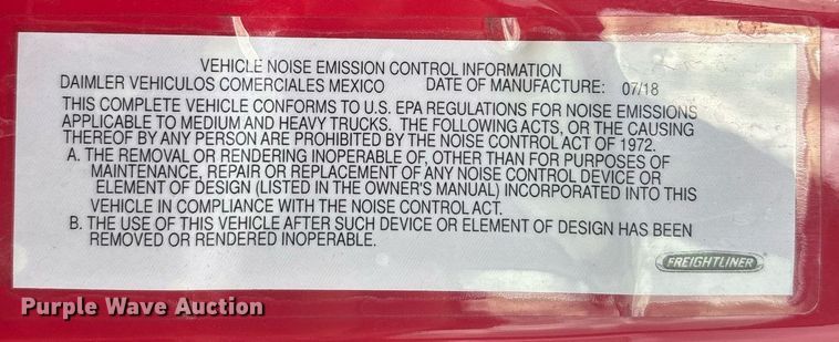 image for item YA0634 2019 Freightliner Cascadia 126 semi truck