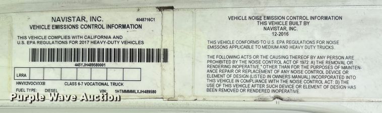 image for item YA0688 2018 International 4300 box truck