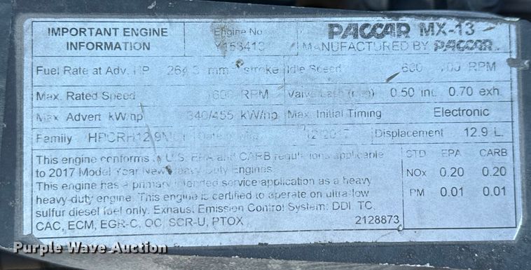 image for item YA0752 2018 Kenworth T680 semi truck