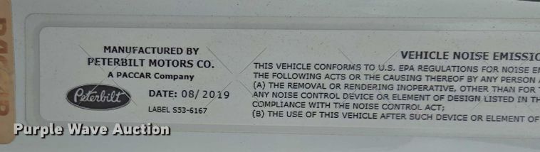 image for item YA0860 2020 Peterbilt 579 semi truck