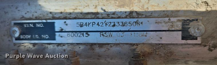 image for item DR3969 2003 Workhorse Custom Chassis P42 delivery truck