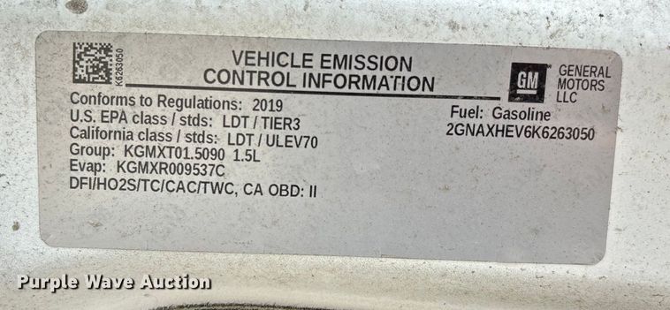 image for item DU1261 2019 Chevrolet Equinox SUV