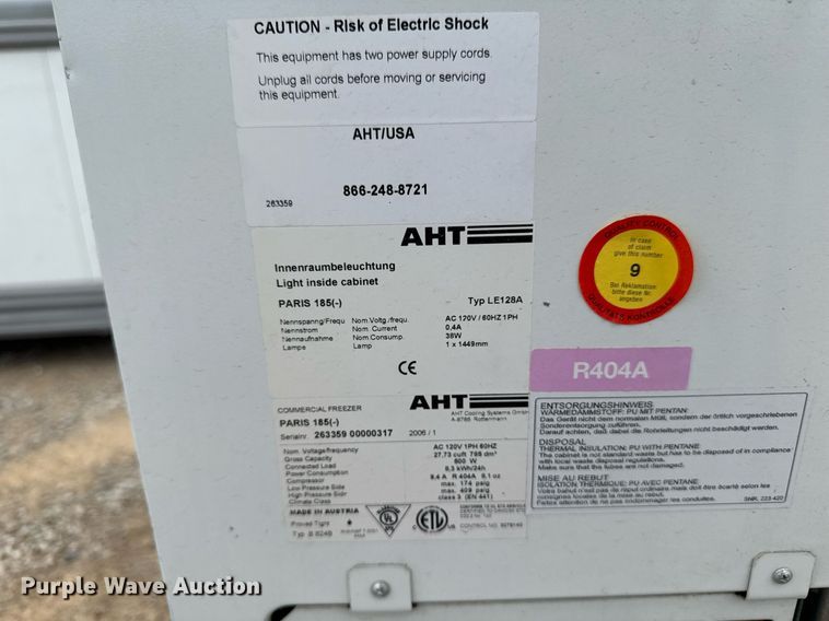 image for item DV2693 (2) AHT LE128 A comercial freezers