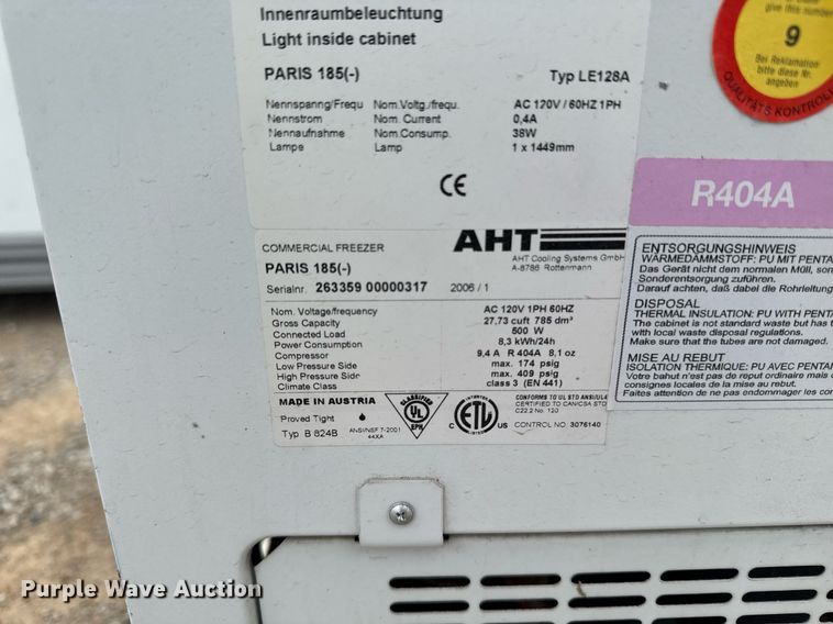 image for item DV2693 (2) AHT LE128 A comercial freezers