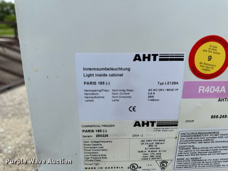 image for item DV2693 (2) AHT LE128 A comercial freezers