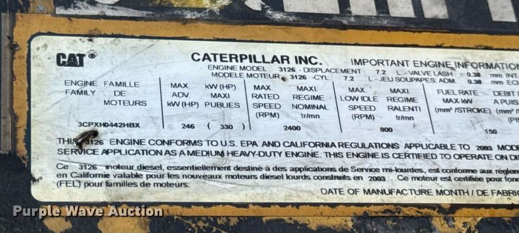 image for item DW3445 2004 Thomas Built school bus