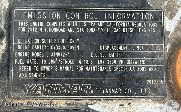 image for item DX5733 2013 Bobcat 3400 utility vehicle