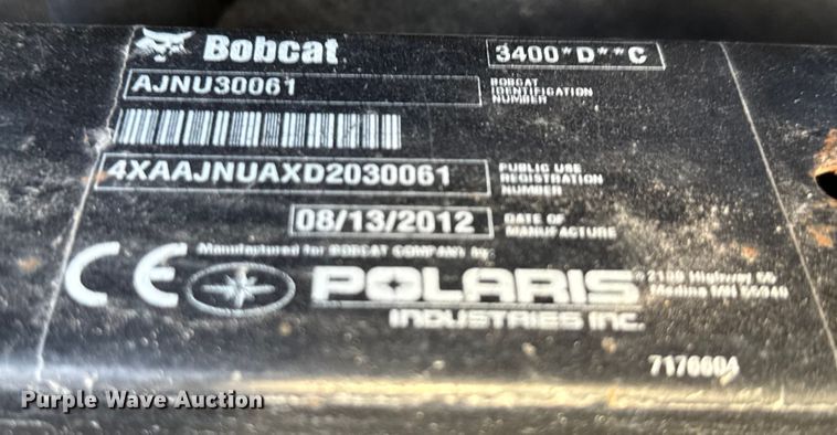 image for item DX5733 2013 Bobcat 3400 utility vehicle