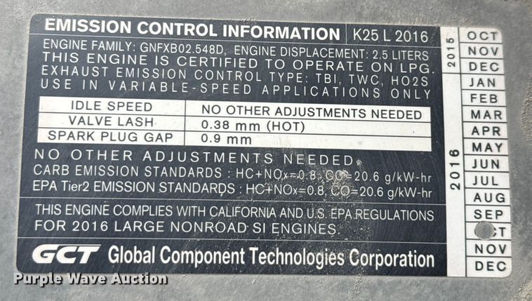 image for item DX5739 2016 UniCarriers PF70 forklift