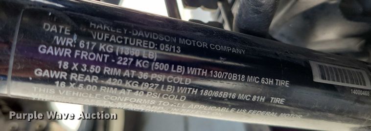 image for item DX7142 2013 Harley Davidson Street Glide motorcycle